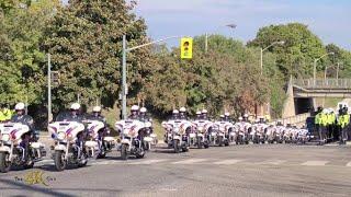 Toronto: Procession for officer Andrew Hong arriving from funeral home 9-21-2022