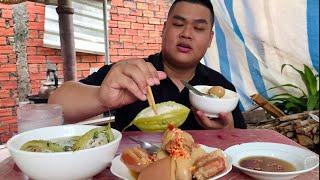 CƠM QUÊ THỊT KHO HỘT VỊT CANH KHỔ QUA DỒN CÁ THÁC LÁC | Mukbang | Thằng Mập Food | Tập 97