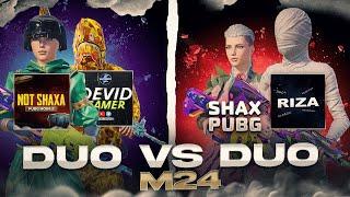  NOT SHAXA, DEVID GAMER vs M27 RIZA, SHAX PUBG  / 2vs2 tdm m24, Kim yutdi? 