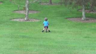 Father of the Year - Boy on bike crashes into tree HILARIOUS