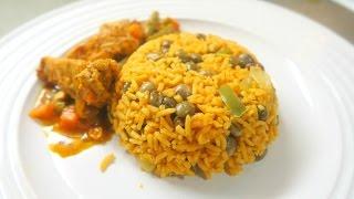 HOW TO MAKE ARROZ ON GANDULES ON A RICE COOKER! / RICE WITH GREEN PIGEON PEAS!