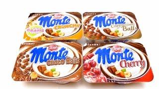 4 MONTE Desserts - Crunchy, Choco Balls, Cherry & Cappuccino Balls - Zott