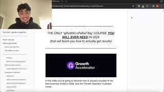 FREE GROWTH OPERATOR COURSE ($0 to $100,000)