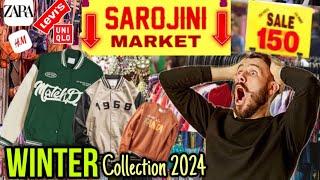 Sarojini Nagar winter collection,2024,street market clothing oversize jacket, jeans, jewellery shoes