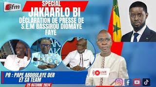 SPÉCIAL JAKAARLO BI : Déclaration de PRESSE de S.E.M Bassirou Diomaye Diakhar FAYE