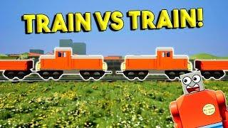 LEGO TRAIN VS TRAIN CRASH! - Brick Rigs Gameplay Challenge & Creations