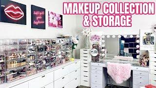 MAKEUP COLLECTION TOUR 2021! MAKEUP COLLECTION ORGANIZATION & STORAGE | KELLY STRACK