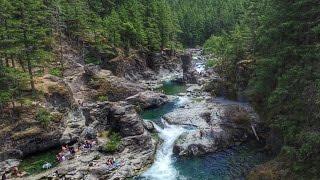 Explore Oregon - Natural Water-slides and Crystal Clear Water! [Drone & GoPro]