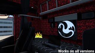Renault T Black & Red Plush Interior