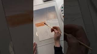 How to paint Sea with just Two Colors / Watercolor painting #tutorial #art