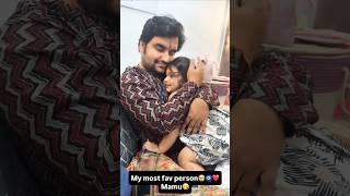 Indresh ji with his cute niece Shrivu  Indresh Upadhyay ji #shorts #indreshji #cutebaby #krishna