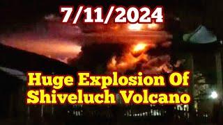 Shiveluch: Huge Volcanic Blast & Lightning, 15 km High Ash Cloud, Kamchatka, Russia