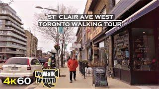 My walk around St Clair Ave W from the Hillcrest neighbourhood to Corso Italia (4k Toronto Video)