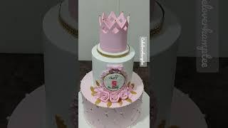 Beautiful Crown Cake for girl #shorts #cake #cakeloverkamptee