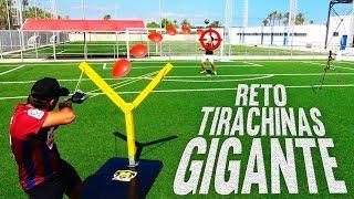 TIRACHINAS GIGANTE +100 GLOBOS DE AGUA ¡RETO FÚTBOL! [DoctorePoLLo]