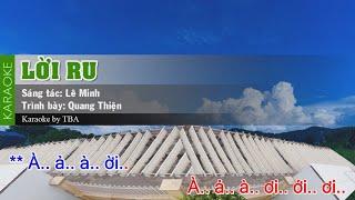 Karaoke Lời ru tone Nam - Beat Quang Thiện