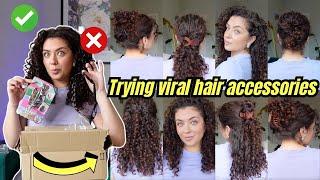 Curly Hairstyle Ideas | Unboxing & Testing Viral Curly Hair Accessories