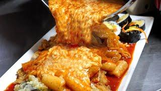 제주도 분식 끝판왕! 치즈폭포 떡볶이 제주 모닥치기 / mozzarella cheese rice cake Tteokbokki / korean street food