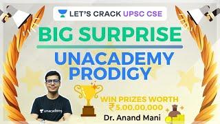 Big Surprise worth 5 Cr | Unacademy Prodigy | Foundation & NTSE | JEE | NEET | Dr Anand Mani