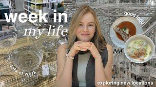 spend a week with me | vlog (new locations, good food and lots of work)