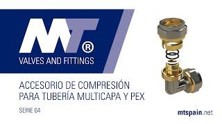 Accesorio de compresión para tubería multicapa y PEX