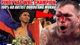 PINOY NAG WBC CHAMPION! DUROG ANG MUKHA NG 100% KNOCKOUT ARTIST