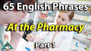 65 English Phrases at the Pharmacy Part 1-Beginner Intermediate Speaking Listening Fluency  Practice