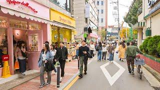 Saturday Afternoon Walk on Seongsu-dong Street in Seoul | Korea Autumn Travel 4K HDR