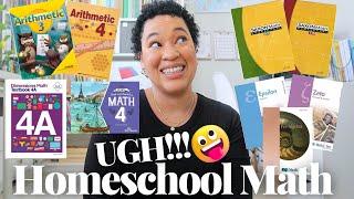 ALL of THE HOMESCHOOL MATH CURRICULUMS WE TRIED// MY HOMESCHOOL MATH JOURNEY- ABEKA,TGATB,SAXON, MUS