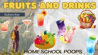 Kids vocabulary - Drinks And Fruits - Learn English for kids - English educational video