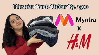 Myntra Haul Plus Size Pants for Women for Work | Plus size trouser Haul from H&M | Spriha Sanjay