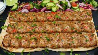 NEW Turkish Kebab With Special Seasoning, Turkish Chicken Adana Kebab Recipe With Homemade SKEWERS