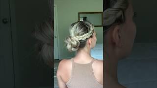 Easy Braided Updo for Beginners! Medium & Long Hairstyles | School Hair | Work Hair #shortsfeed