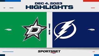 NHL Highlights | Stars vs. Lightning - December 4, 2023