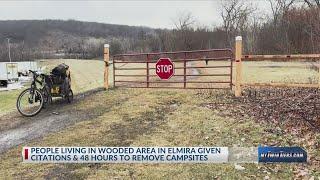 Elmira Police issue citations at homeless camp near Lackawanna Rail Trail