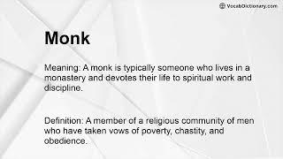 Monk Meaning