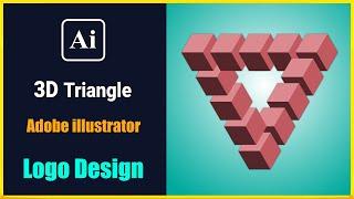 Create 3D Impossible Triangle Logo in Adobe Illustrator | Logo Design Tutorial