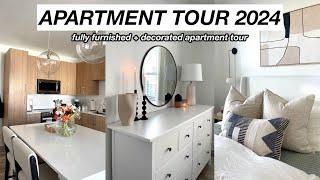 FULLY FURNISHED + DECORATED APARTMENT TOUR | atlanta apartment tour, natural modern home decor