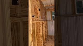 TriStar Two Stall Barn, Center Tack Room With Feed Doors - TriStarShedsTN.com #tennessee #horse