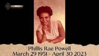PHILLIS RAE POWELL Service