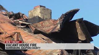 Two-alarm fire causes damage to vacant row home in Harrisburg