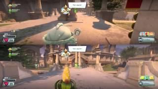 Plants vs Zombies Gw2 -Ps4- --Garden Ops- SPLIT-SCREEN- The Garage