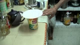 Scissor Salad English and Maggi Hot Cup Instant Noodles