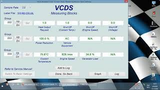 VCDS - Seat Leon 2.0TDi - Aux Heating - Measuring Blocks