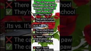 “Top 10 Grammar Mistakes You’re Still Making (And Don’t Even Know It!)” #shorts #english