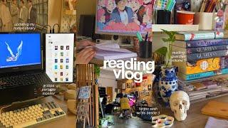 reading vlog  reading guardian, creating my book journal, unboxing arzopa z1c portable monitor