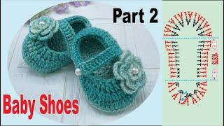 KnitLove HK/Knit/Crochet/How to/DIY/ Crocheted Baby Shoes[Part 2]/かぎ針編み/짜다/क्रोशै/棒針/鈎針/鈎織/嬰兒鞋[第二部分]