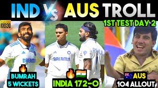 மாஸ் காட்டும் இந்தியா | India vs Australia 1st Test Day 2 Tamil Troll | BGT 2024 | 90s Trending