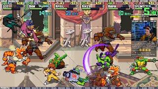 Сашка Кроп, Frozza, Coulthard, Gaming за 30, Kinaman и Pixel_Devil в игре: TMNT: Shredder's Revenge