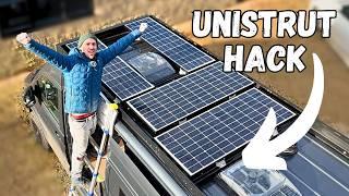 Super Simple SOLAR PANEL Install HACK || DIY BUDGET OFF GRID Van Build